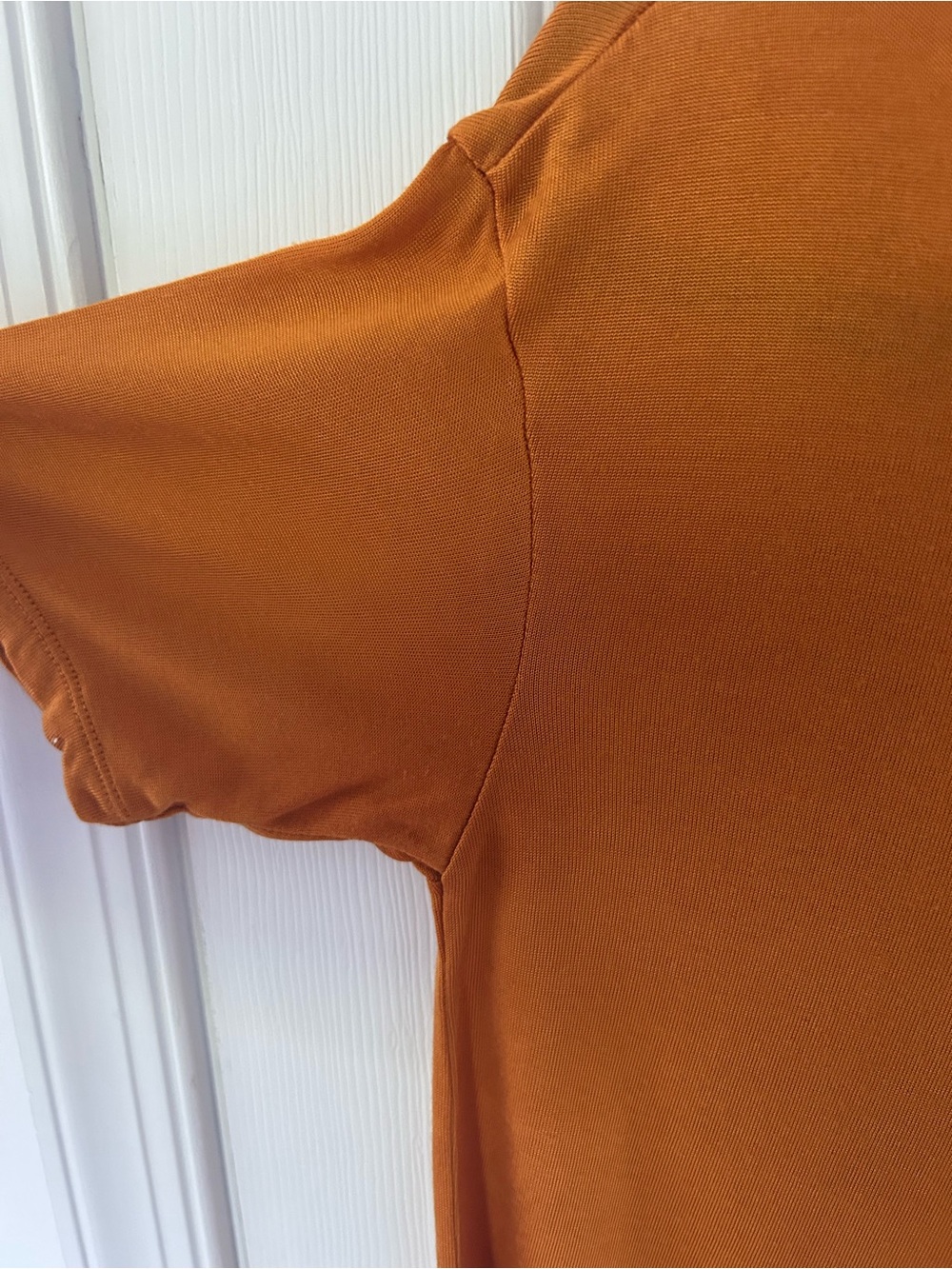Armani Exchange A|X Mustard Lyocell Blend Short Sleeve Top XS - Picture 4 of 9